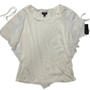 Alyx Women's White Chiffon Top With Inner Tank Size XL